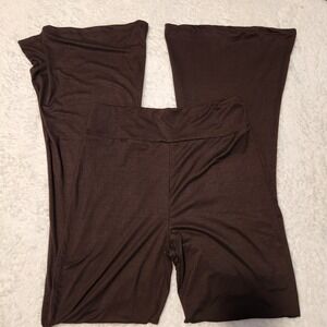 Womens Brown Flare Leggings Lounge Pants Size M